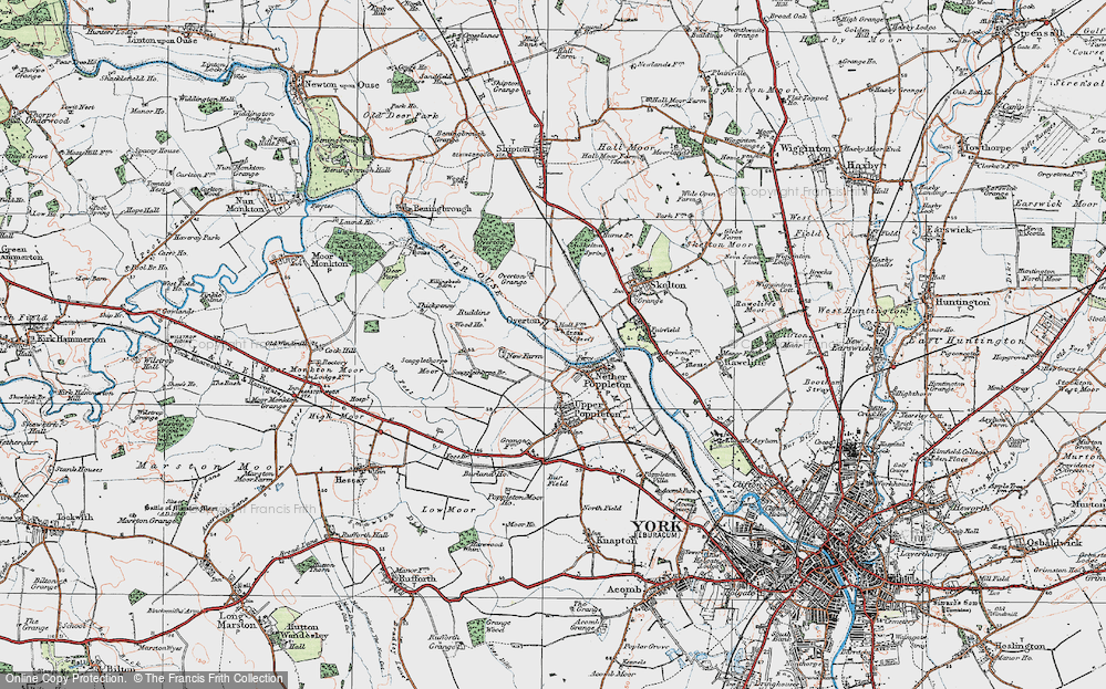 Old Map of Historic Map covering Overton Grange in 1924