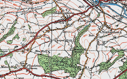 Old map of Overton in 1925