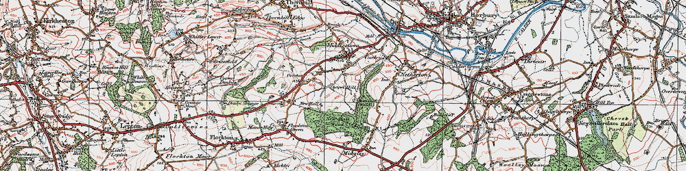 Old map of Overton in 1925