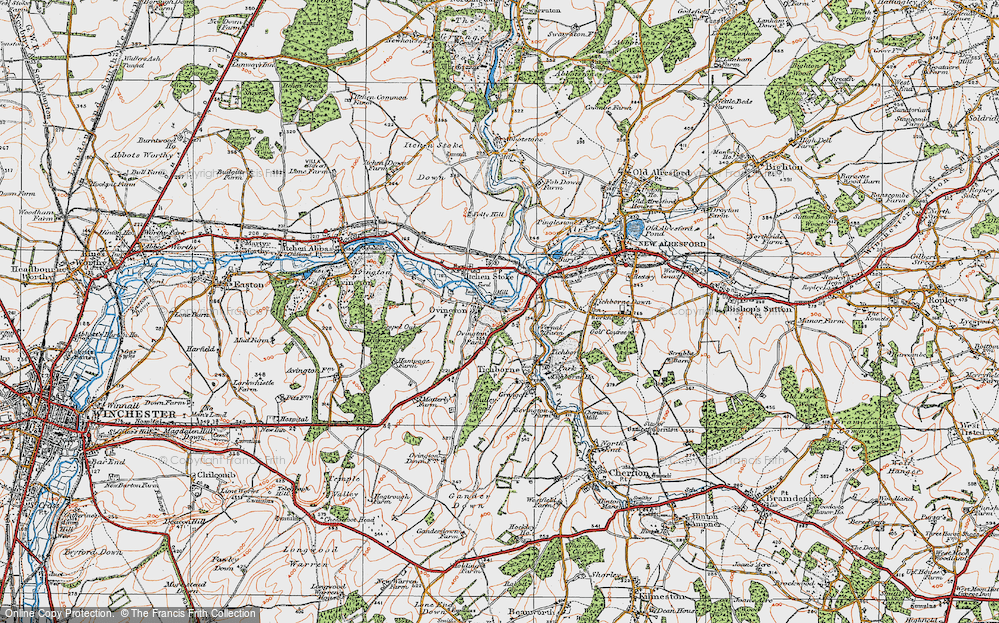 Old Map of Ovington, 1919 in 1919