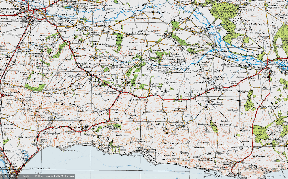 Old Map of Owermoigne, 1919 in 1919