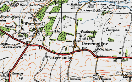 Old map of Owermoigne in 1919