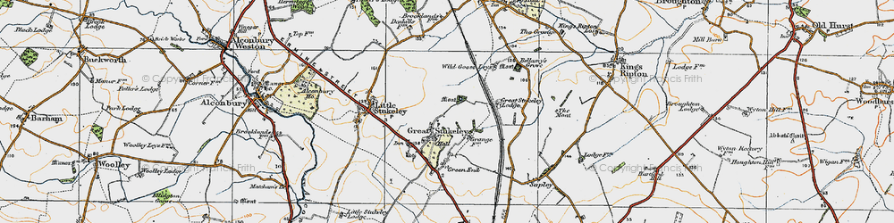 Old map of Owl End in 1920