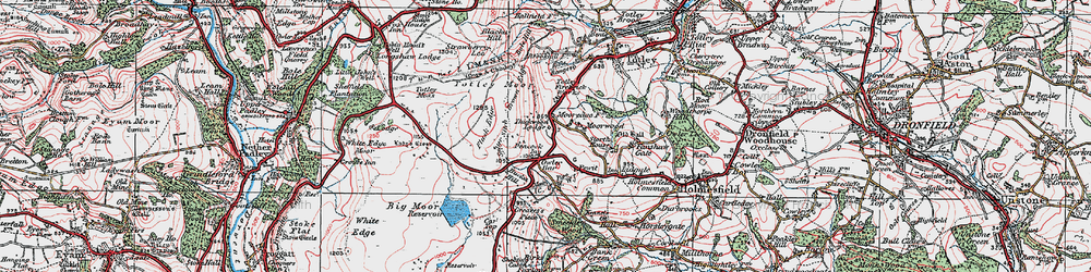 Old map of Owler Bar in 1923