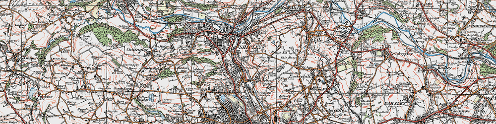 Old map of Owlet in 1925