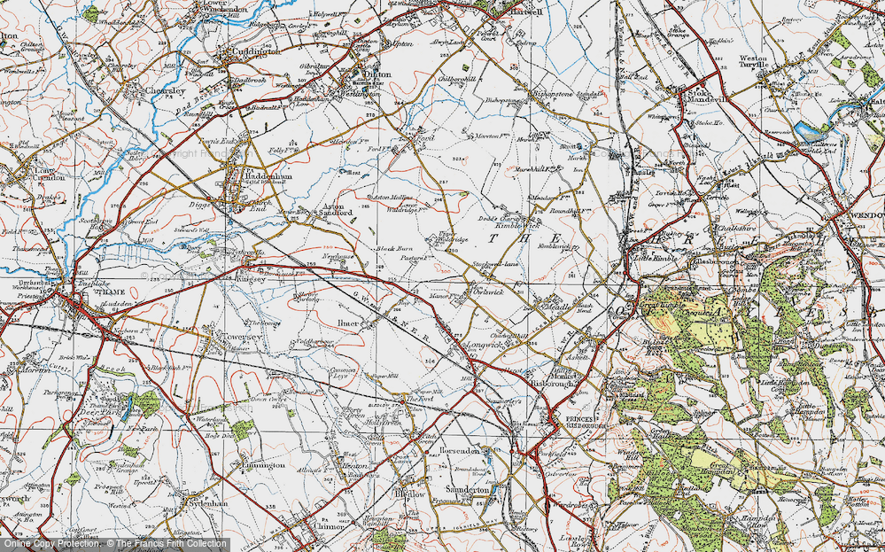 Old Map of Historic Map covering Waldridge Village in 1919