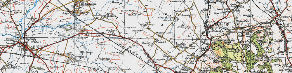 Old map of Owlswick in 1919