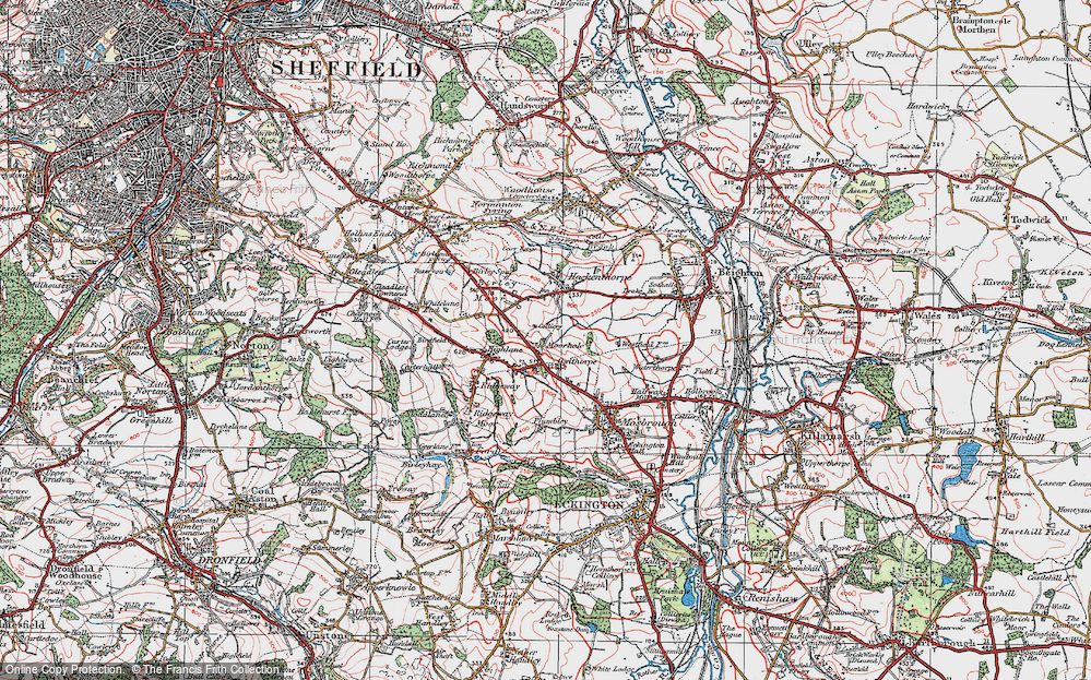 Old Map of Owlthorpe, 1923 in 1923