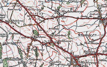 Old map of Owlthorpe in 1923
