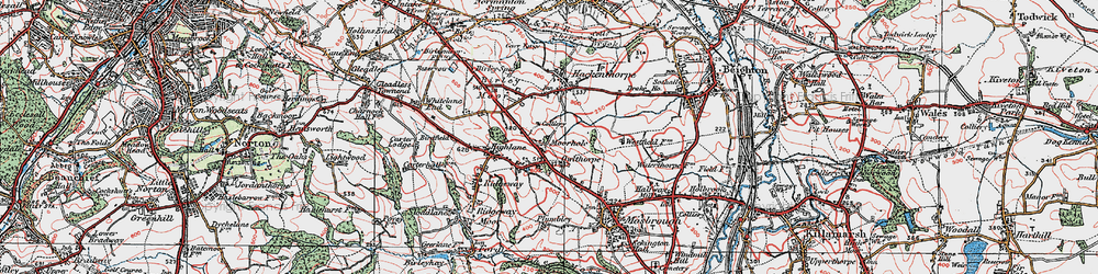 Old map of Owlthorpe in 1923