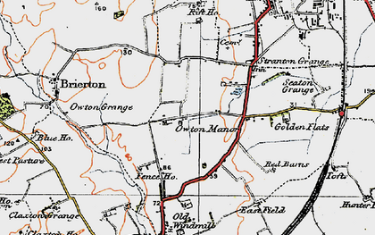 Old map of Owton Manor in 1925