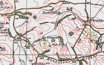 Old map of Oxcombe in 1923