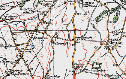 Old map of Oxcroft Estate in 1923