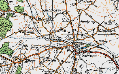 Old map of Oxenhall in 1919