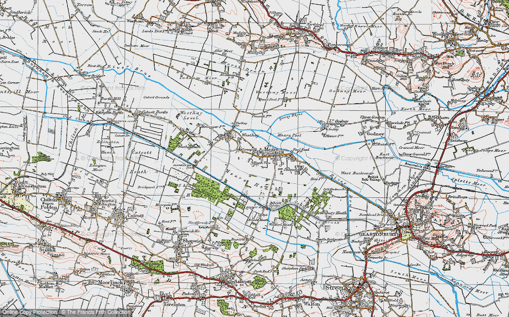Old Map of Oxenpill, 1919 in 1919