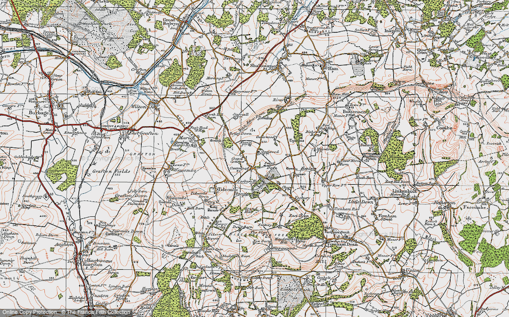 Old Map of Oxenwood, 1919 in 1919
