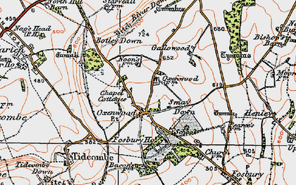 Old map of Oxenwood in 1919