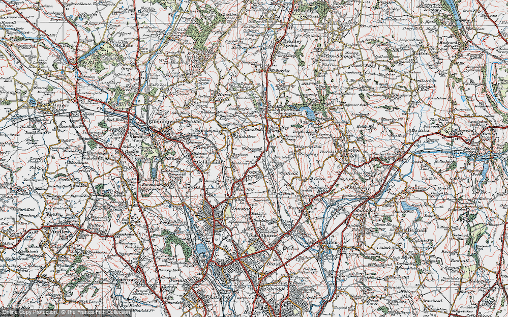 Old Map of Oxford, 1921 in 1921