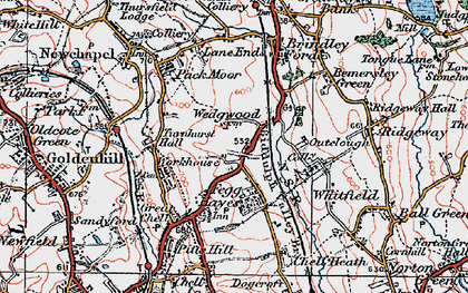Old map of Oxford in 1921