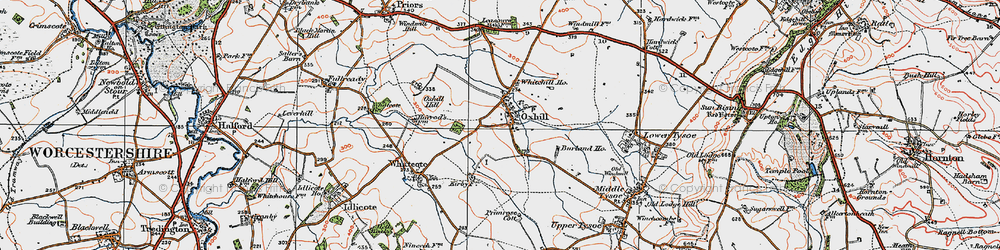Old map of Burland Ho in 1919