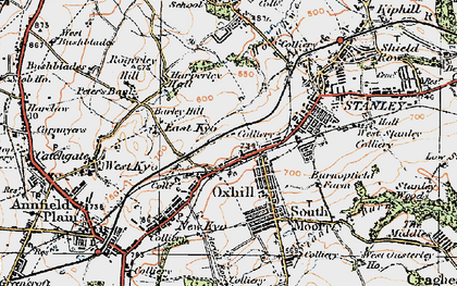 Old map of Oxhill in 1925