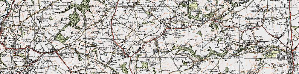 Old map of Oxhill in 1925