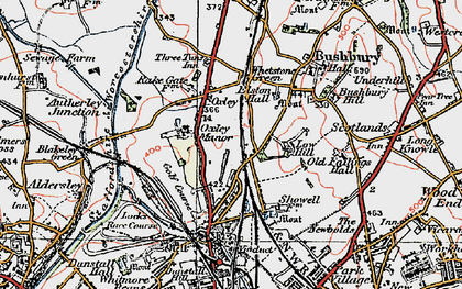 Old map of Oxley in 1921