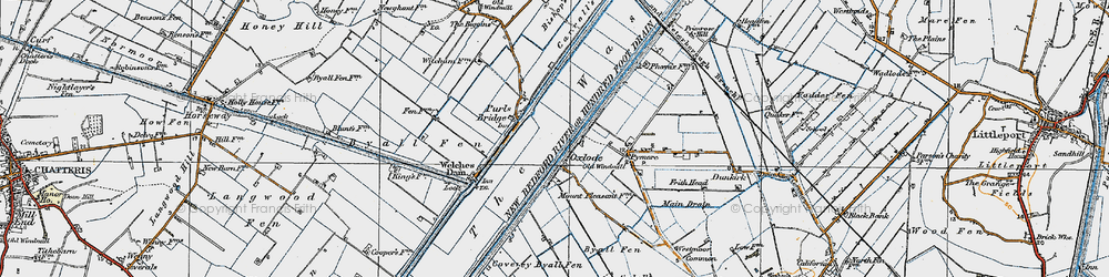 Old map of Oxlode in 1920