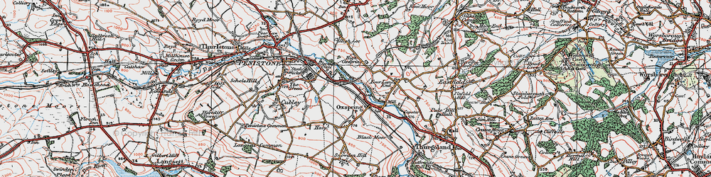 Old map of Oxspring in 1924