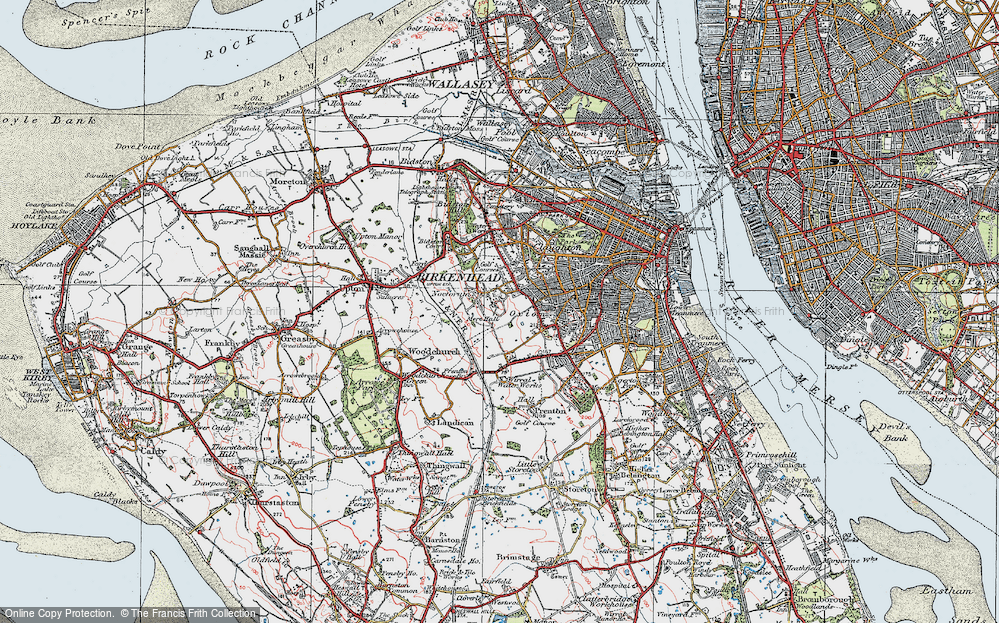 Old Map of Oxton, 1923 in 1923