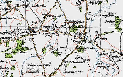 Old map of Packers Hill in 1919
