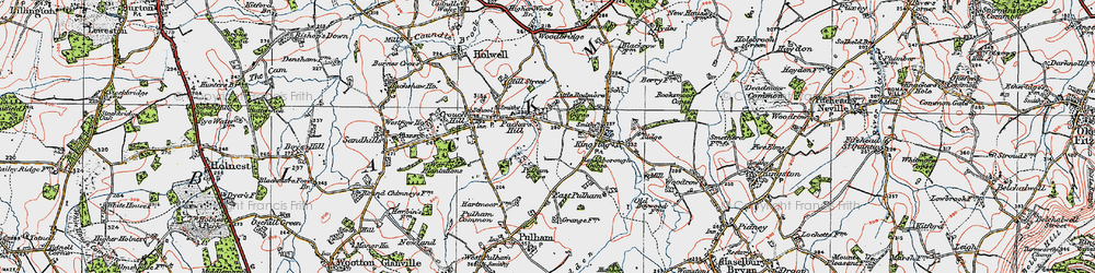 Old map of Packers Hill in 1919