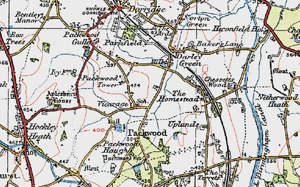 Old map of Packwood in 1919