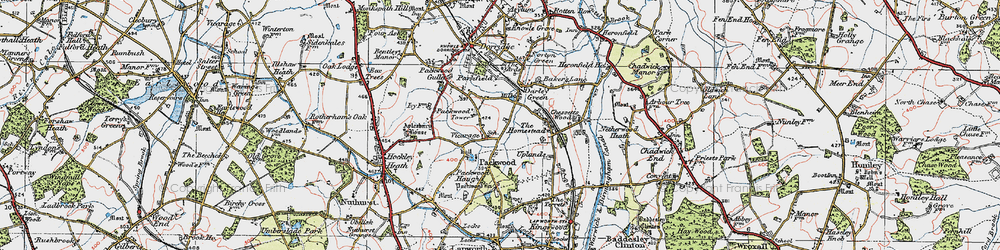 Old map of Packwood in 1919
