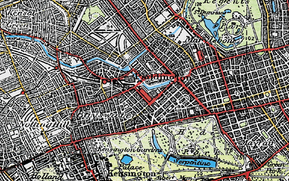 Old map of Paddington in 1920