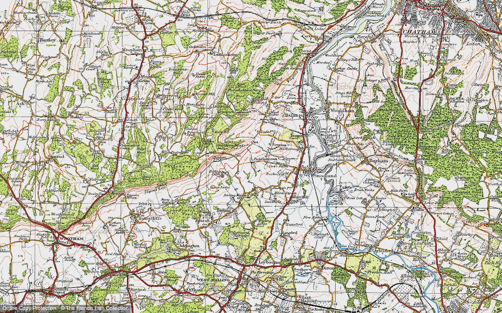 Old Map of Paddlesworth, 1920 in 1920