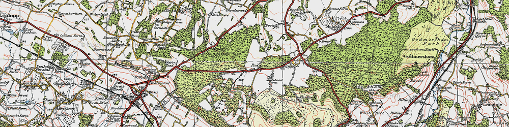 Old map of Paddock in 1921