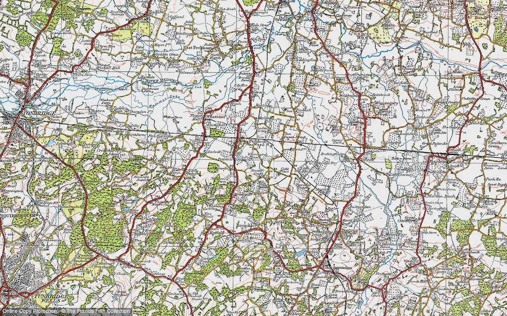 Old Map of Paddock Wood, 1920 in 1920