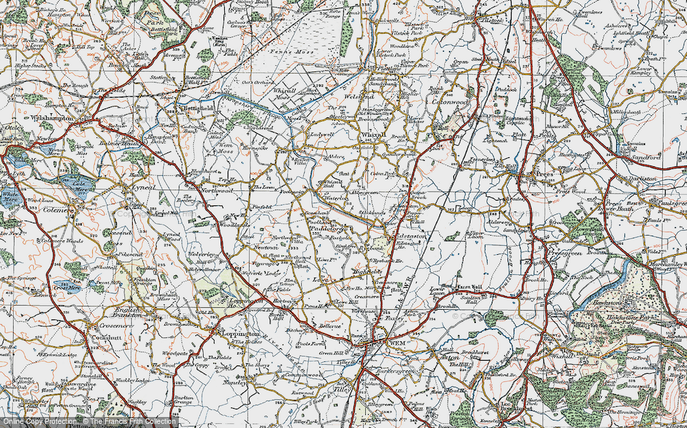 Old Map of Paddolgreen, 1921 in 1921