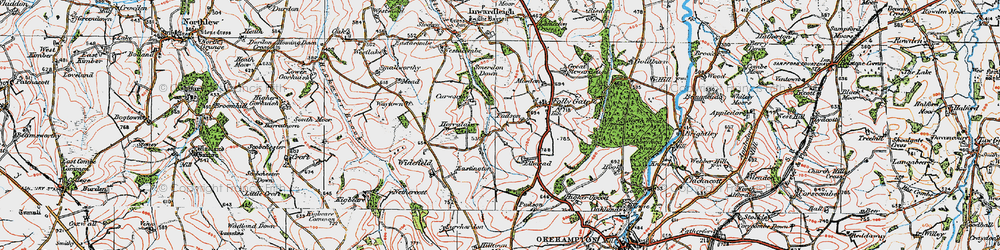 Old map of Widefield in 1919