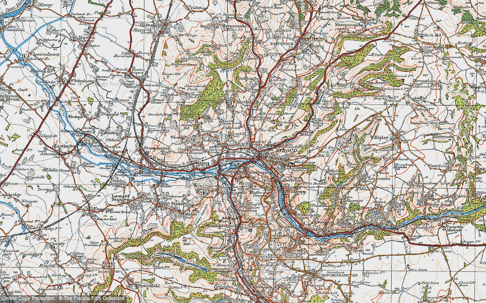 Old Map of Paganhill, 1919 in 1919