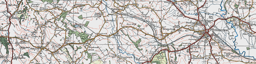 Old map of Painleyhill in 1921