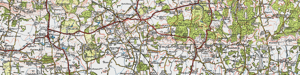 Old map of Pains Hill in 1920