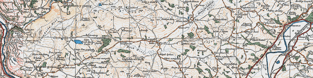 Old map of Begwns, The in 1919