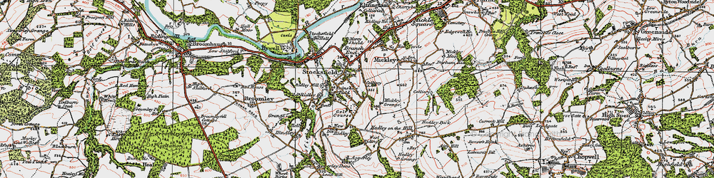 Old map of Painshawfield in 1925