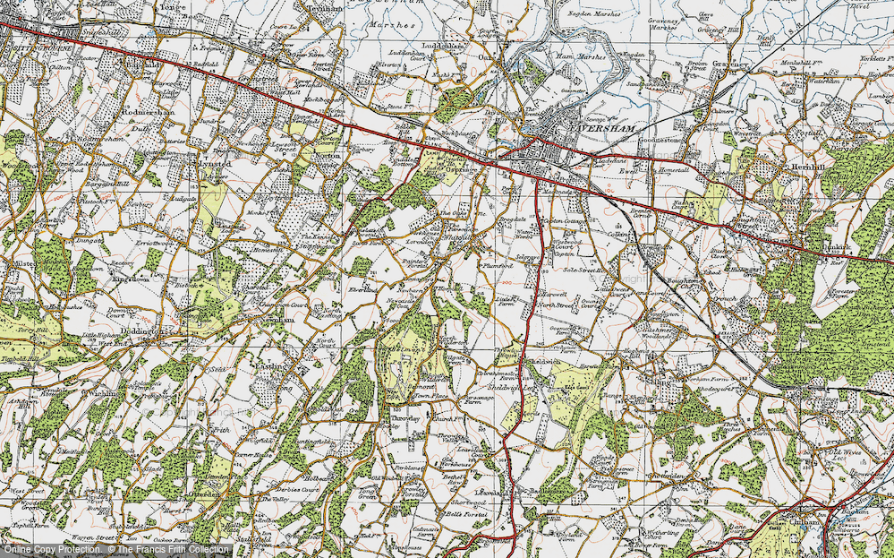 Old Map of Painter's Forstal, 1921 in 1921