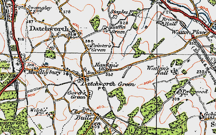 Old map of Painter's Green in 1920