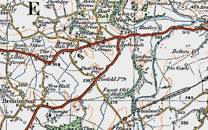 Old map of Painters Green in 1921