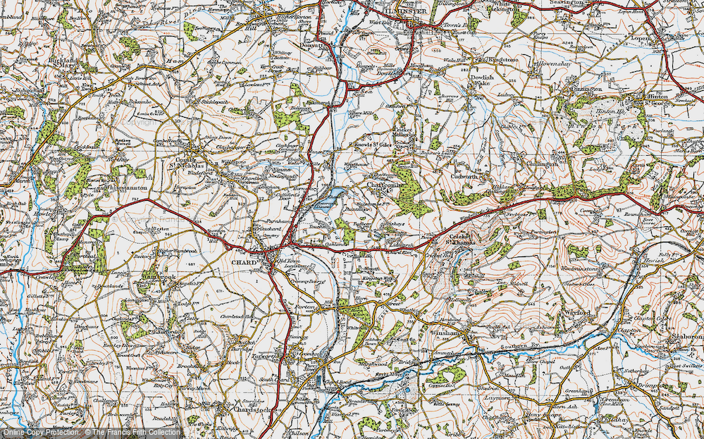 Old Map of Paintmoor, 1919 in 1919