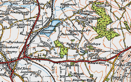 Old map of Paintmoor in 1919